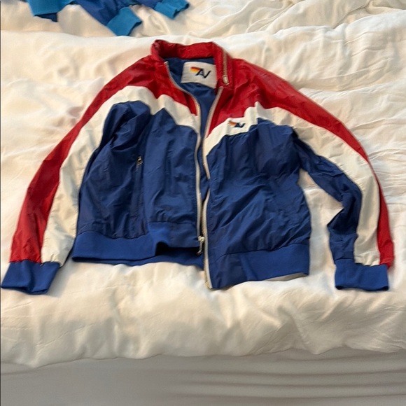 Aviator Nation Racer Colorblock Track Jacket - Red Blue White